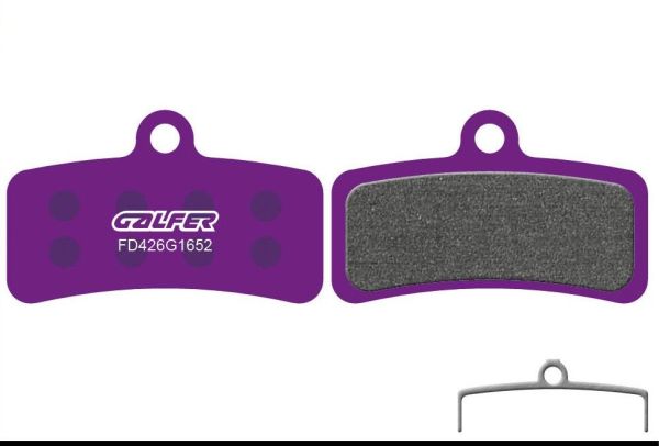 Bremsbelag Galfer Lila Shimano D Type 4-Kolben: Saint, Zee, XTR, XT, SLX, Deore